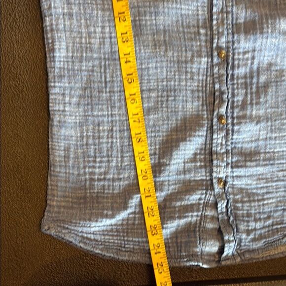 Aeropostale Blue Casual Button Down Shirt Lightweight Cotton Gauze size Small - Picture 8 of 9